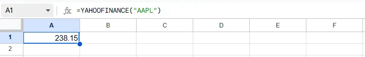 Yahoo Finance Function
